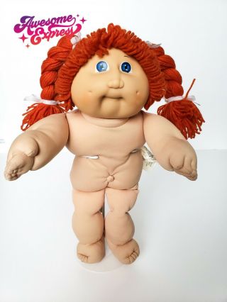 Vintage 1985 Cabbage Patch Kid 16” Cpk Doll Red Hair Braids Blue Eyes Hm 2