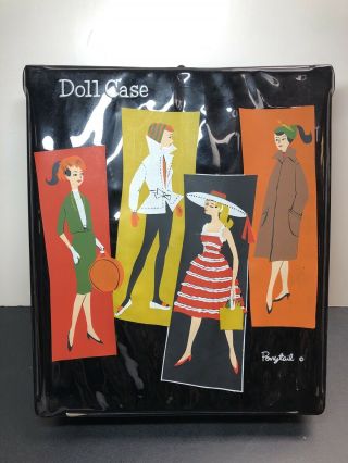 12.  5x11x3” Vintage Mattel Barbie Doll Case Trunk Ponytail Black 1960’s?