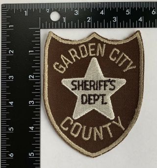 Rare Garden City County Sheriff’s Department Police Patch Vintage Cheesecloth