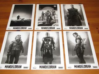Star Wars The Mandalorian Rare Press Photo Set Of 40 B&w Stills Baby Yoda Child
