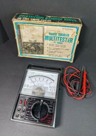 Vintage Micronta Range Doubler Multitester 22 - 204 C W/ Box