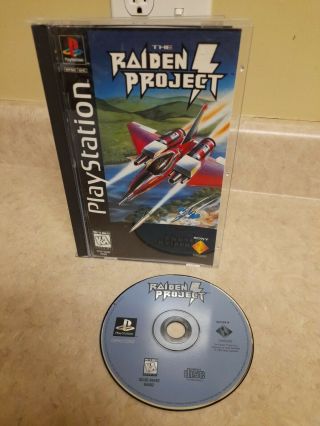The Raiden Project Sony Playstation 1 Ps1 Video Game Long Box Rare Complete