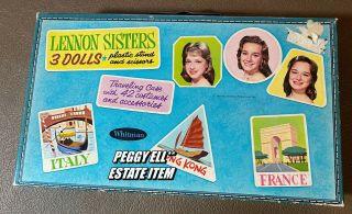 1962 Whitman & Teleklew Prod.  " Lennon Sister " 3 Paper Dolls W/traveling Case