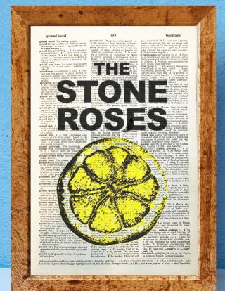 The Stone Roses Lemon Art Dictionary Page Art Print Retro Gift Antique Book R76