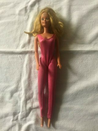 Vintage 1980`s Barbie 12 " Doll Mattel Toys In Pink Leotard & Leggings