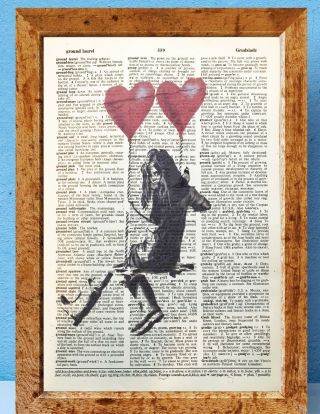 Banksy Girl On A Swing Banksy Street Art Dictionary Page Art Print Vintage Q12