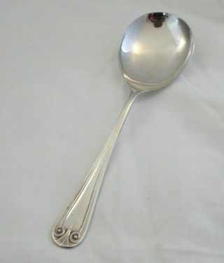 Good Large Vintage Silver Plated Art Deco Serving Spoon