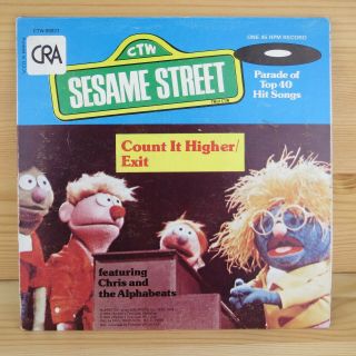 Chris & The Alphabets Count It Higher - Sesame Street - 1976 - 45rpm - Rare