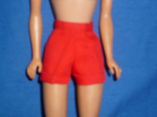 Vintage Mattel 1960s Red Pak Shorts To Fit Barbie