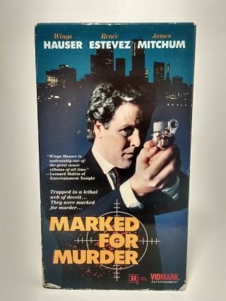 Marked For Murder (1990,  Vhs) Wings Hauser,  Rare Action Thriller Vidmark Ex