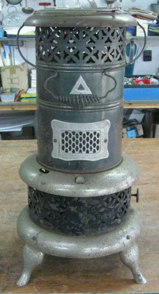 Antique Perfection Smokeless Oil (kerosene) Heater,  Rare Model 130 W/ Fact Tag