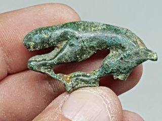 Ancient Roman Bronze Panther Fibula Brooch Missing Pin 13 Gr 40 Mm