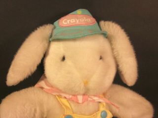 Vintage 1988 Crayola Hallmark Bunny Rabbit Stuffed Animal Plush Toy 13 " Overalls