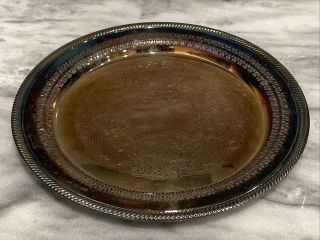 Vintage Wm Rogers Silverplate 12.  25” Serving Drink Dinner Silver Plate Tray 170