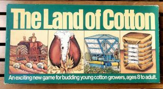 Rare Vintage 1978 The Land Of Cotton Boardgame By Folex / Mobile Oil Co
