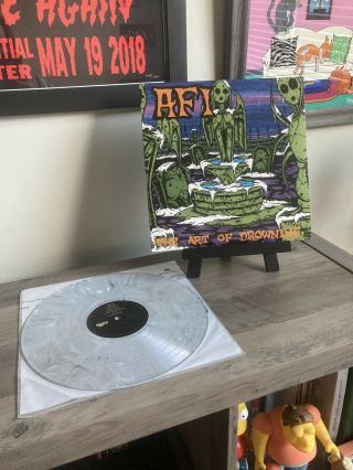 Afi - The Art Of Drowning Lp Grey Vinyl Record Gray Rare Punk Misfits
