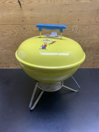 Vintage Weber Grill The Simpsons 10th Anniversary Rare Yellow Cookout Homer