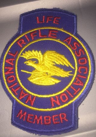 Rare Vintage Patch,  Nra,  Life Member
