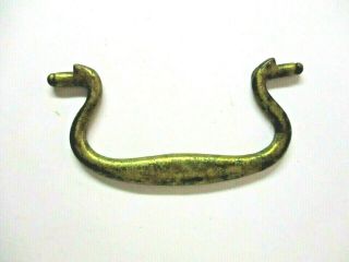 Bail Handle For Drop Pull Repair Dark Solid Brass Antique W/ Sketched Dimensions