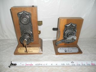 Vintage Amerock Door Handle Lock With Key Diplays Double Sided Rare