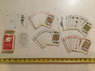 Vintage Planet Playing Cards Complete W/jokers Box & Stamp - Rare Antique Cards