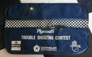 Vintage Plymouth Trouble Shooting Contest Fender Cover Rare Superbird A12 Hemi