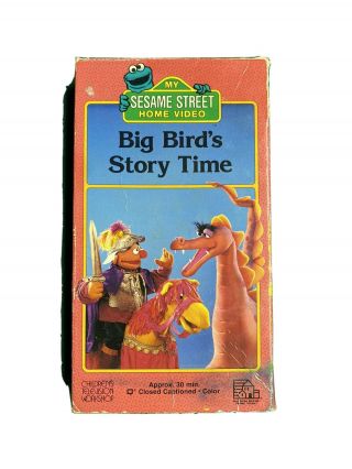 Sesame Street Home Video (vhs,  1987) - Big Birds Story Time - Rare