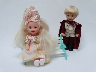 1994 Kelly Club Princess Kelly & Prince Tommy Doll W/ A Bench