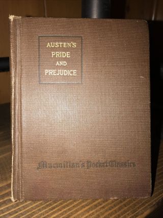 Rare 1915 Jane Austen’s Pride And Prejudice Macmillan Pocket Classics Hardback