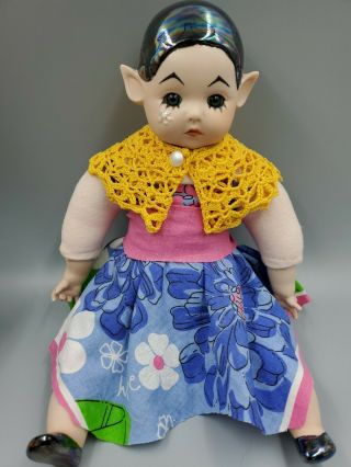 Vintage Pixie Fairy Elf Doll 1986 Kay Mckee Bell Ceramics