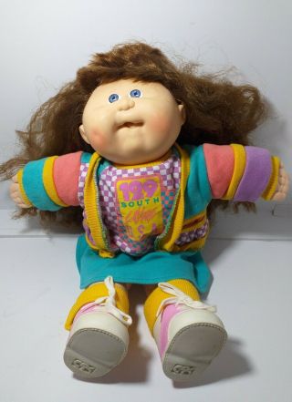Vintage 1983,  1989 Cabbage Patch Kids Doll With Red/brown Hair,  Clothes
