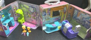 Fashion Polly Pocket Store Salon Shop Mall Fold Out Playset Carry Case Vintage