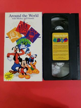 “around The World With Mickey And Friends” Vhs Rare Disney Theme Park Souvenir