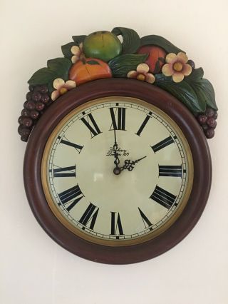 Dewberry Of London Fruit Wall Clock Vintage French Country Rustic Kitchen