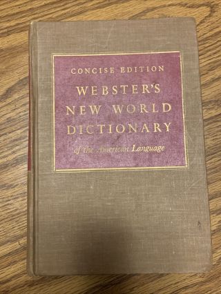 1964 Websters World Dictionary Of American Language Vtg Rare Concise Edition
