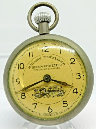 Antique Pocket Watch Railway Timekeeper Made In Austria