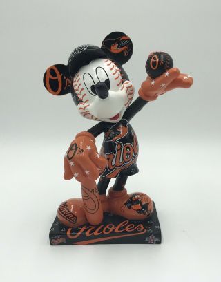 Disney Mickey Mouse Mlb 2010 All Star Game Baltimore Orioles Figurine Rare