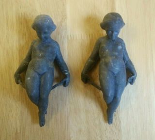 Matching Lead Alloy Cherubs/cupids/putti.  Possibly Late 19th Century.