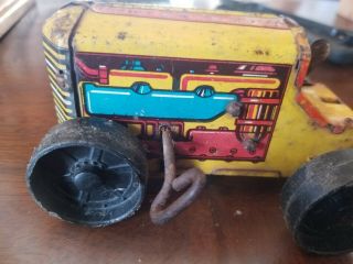 Vintage Antique MARX MAR TOYS Wind Up Tin Climbing Tractor Made in USA 2