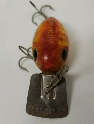 Vintage Arbogast Arbo - Gaster Fishing Lure With Rare Pattern 3