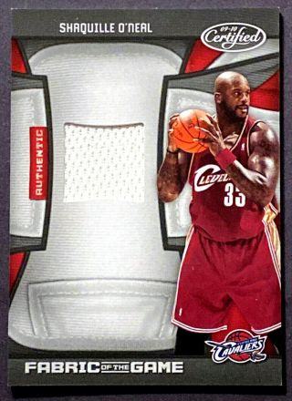 Shaquille Oneal Rare /250 Jersey Card 2010 Panini Certified Fabric Of The Game