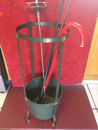 Vintage Umbrella Or Cane Stand 10x27 Inch Tall Rare Piece