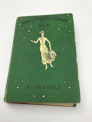 Vintage First Edition Mary Poppins Comes Back W/dust Jacket 1935 Rare Acceptable