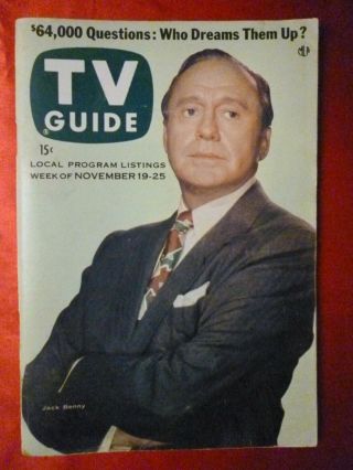Chicago November 19 - 25 Tv Guide 1955 Jack Benny Peggy King Rosemary Decamp