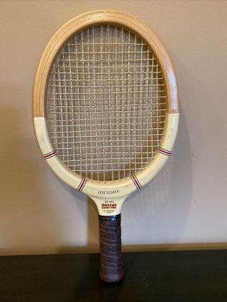 White Rare Vintage Joe Sobek Paddle Racket Racquetball Racquet Sport Collectible