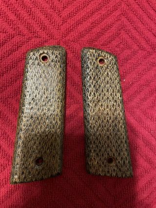 Wood 45 Grips W Scales For Paintball Or 1911 Unique Rare Pistol