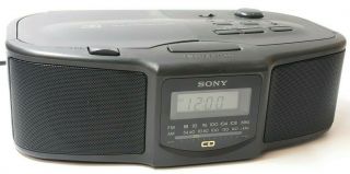 Vintage 1995 Sony Icf - Cd800 Compact Disc Player Am/fm Dual Alarm Clock Radio
