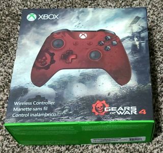 Gears Of War 4 Crimson Omen Limited Edition Wireless Controller Xbox One Rare 1