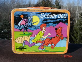 Vintage 1973 Hanna - Barbera Scooby Doo Metal Lunch Box King - Seeley - Cartoon Rare