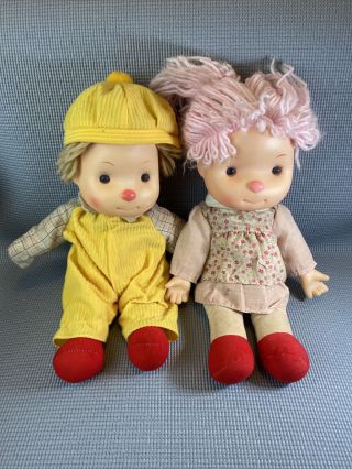 Vintage Komfy Kids Boy And Girl Dolls